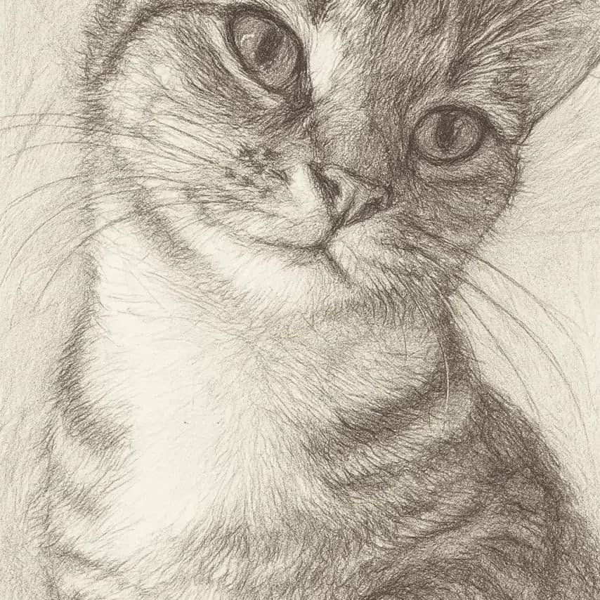 读者投稿的猫咪画作