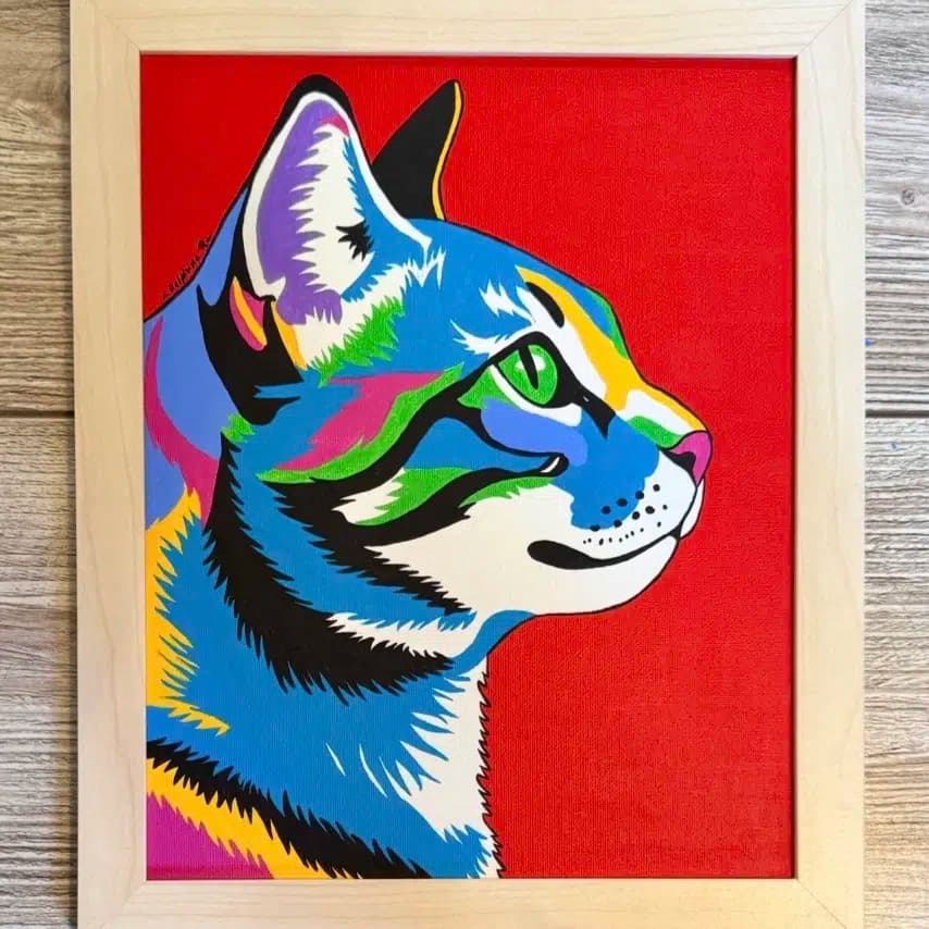 读者投稿的猫咪画作
