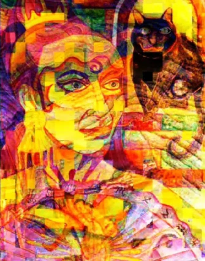 读者投稿的猫咪画作