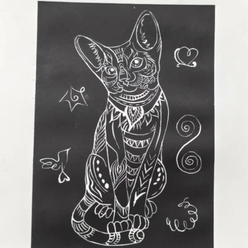 读者投稿的猫咪画作